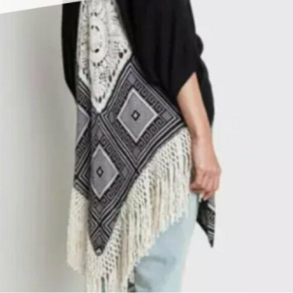 Umgee Boho Fringe Oversized Open Cardigan